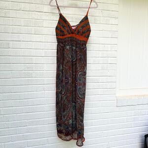 She’s Cool Y2K Paisley Orange Dress